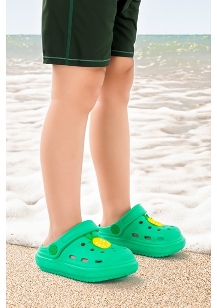 Eva Plaj Havuz Okul Kreş Erkek Çocuk Terlik Twg 755 Yeşil