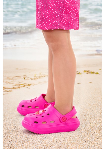 Eva Plaj Havuz Okul Kreş Kız Çocuk Terlik Twg 755 Fuşya modelleri