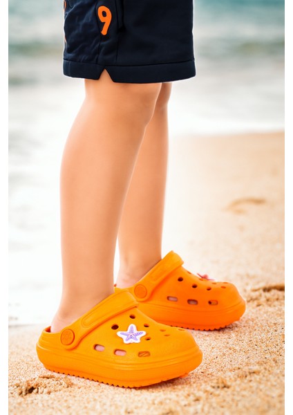 Eva Plaj Havuz Okul Kreş Erkek Çocuk Terlik Twg 755 Turuncu