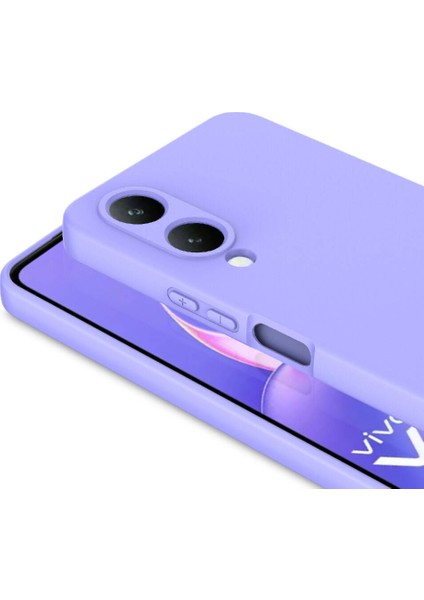 Caseworld Vivo Y17S Kapak Içi Kadife Kamera Korumalı Lansman Silikon Kılıf - Mürdüm fiyatları