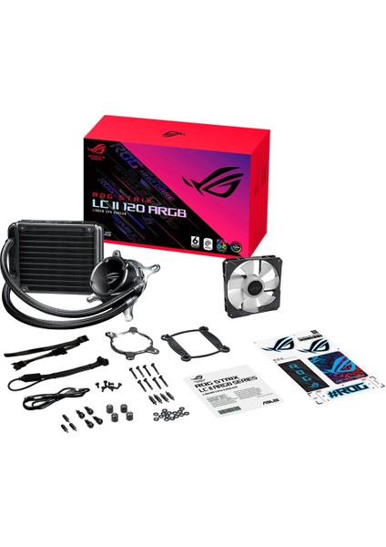 Rog Strıx Lc Iı 120 Argb Aura Sync Rgb 120MM Adreslenebilir Rgb Fan Sıvı Cpu Soğutucusu