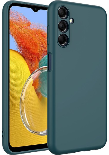 Samsung Galaxy M34 Kapak Içi Kadife Kamera Korumalı Lansman Silikon Kılıf - Yeşil