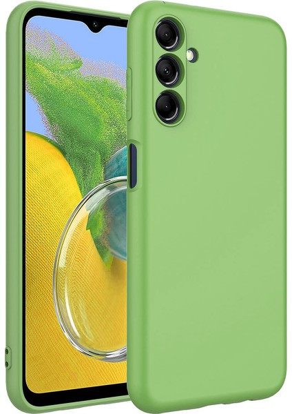 Samsung Galaxy M34 Kapak Içi Kadife Kamera Korumalı Lansman Silikon Kılıf - Açık Yeşil