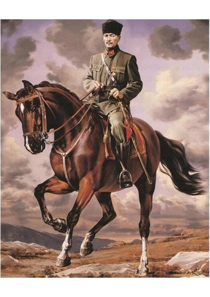 Canvas Atatürk Sayılarla Boyama Seti Kasnaklı