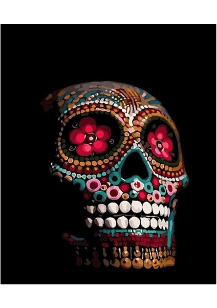 Canvas Kafa Tasi Sayılarla Boyama Seti Kasnaklı