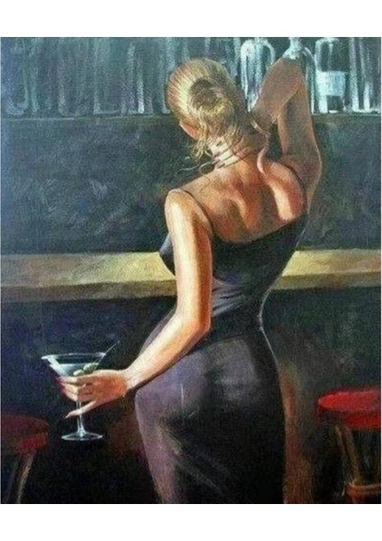 Canvas Gece Düsü Sayılarla Boyama Seti Kasnaklı