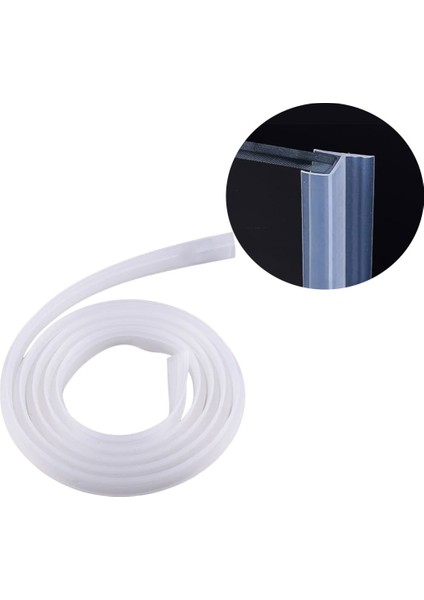 Sunup Slikon Kapı Pencere Kenar Koruyucu 1.2 cm 1 Metre Cam Kapı Duşakabin Kenar Lastiği