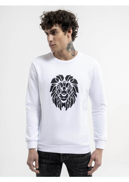 Erkek Sweatshirt Beyaz LF2035350
