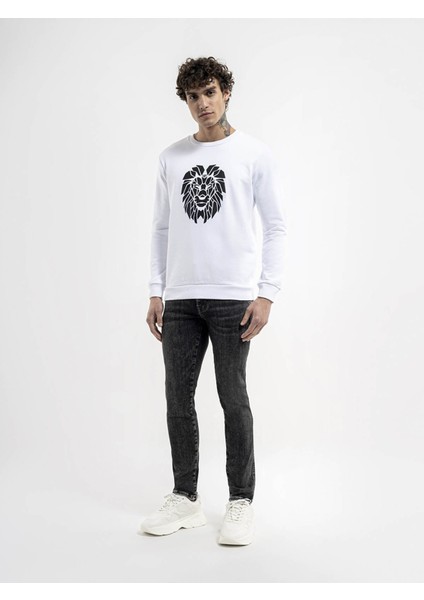 Erkek Sweatshirt Beyaz LF2035350 fiyatları