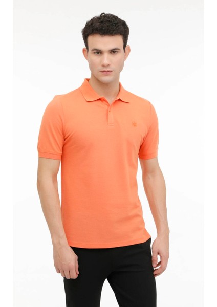 Genç Erkek Polo Yaka T-Shirt Turuncu 101533537 M-CT953 Basıc P.t-Sh 4fx