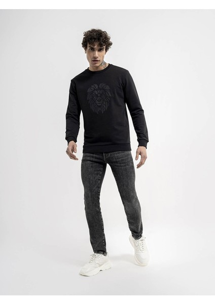 Erkek Sweatshirt Siyah LF2035350