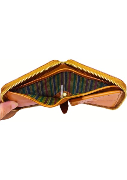 Kadın Fermuarlı El Yapımı Bozuk ve Banknot Bölmeli Küçük Cüzdan (Cot) 40037 fırsatları