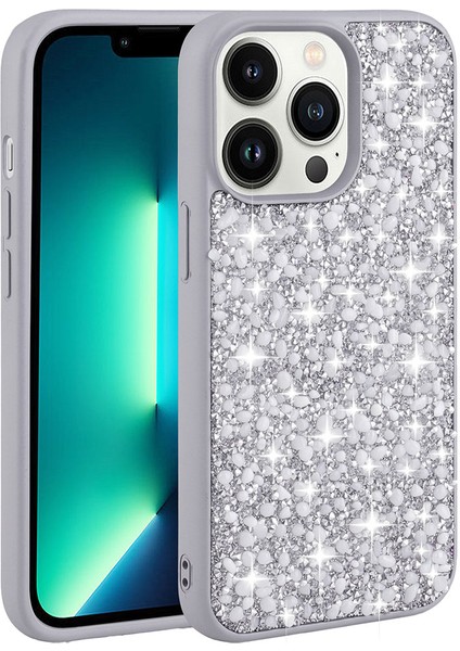 Apple iPhone 12 Pro Max Kılıf Parlak Taşlı Tasarım Zore Linea Kapak