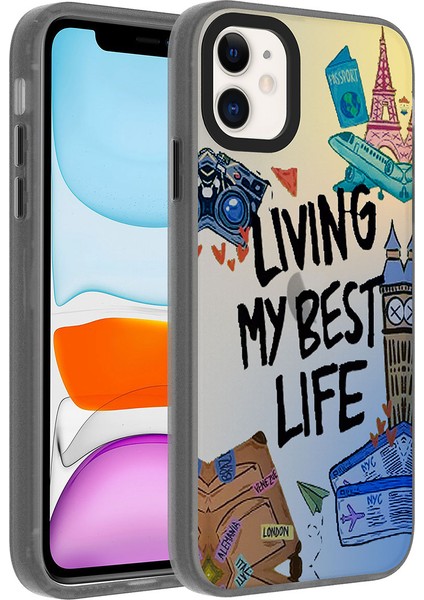 Apple iPhone 12 Kılıf Desenli Zore Dragon Sert Kapak
