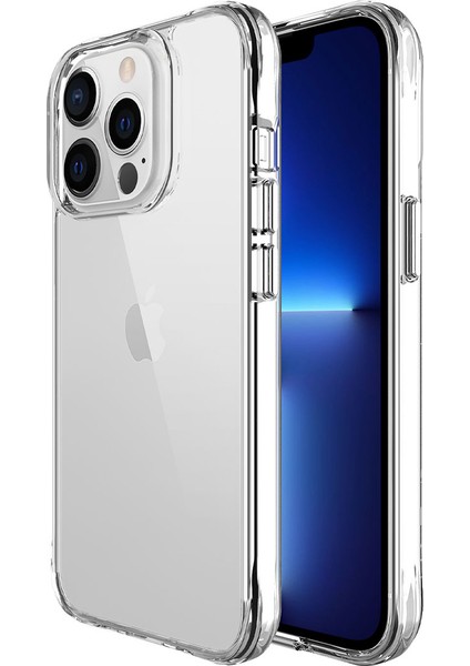 Apple iPhone 13 Pro Max Kılıf Zore Şeffaf Ultra Ince Airbag Tasarımlı Okka Kapak