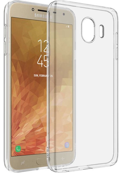 Samsung Galaxy J4 Kılıf Zore Şeffaf Süper Silikon Kapak