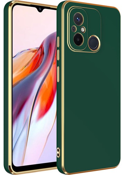 Xiaomi Redmi 12C Kılıf Zore Kenarı Gold Renk Silikon Bark Kapak