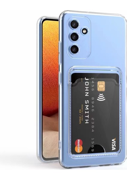 Samsung Galaxy A54 Kılıf Kartlıklı Şeffaf Zore Setra Clear Silikon Kapak