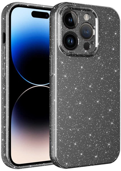 Apple iPhone 14 Pro Max Kılıf Kamera Korumalı Simli Lüks Zore Koton Kapak