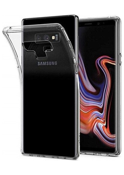 Samsung Galaxy Note 9 Kılıf Zore Şeffaf Süper Silikon Kapak