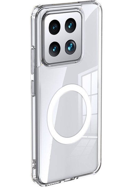 Xiaomi Mi 14 Kılıf Sert Pc Arka Yüzey Wireless Şarj Özellikli Zore Flet Magsafe Kapak
