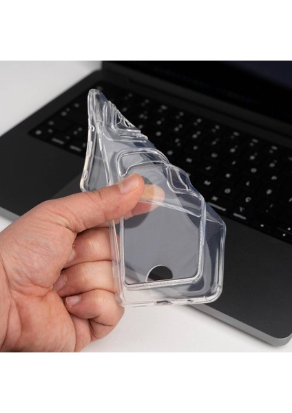 Xiaomi Redmi Note 10 Pro Kılıf Kartlıklı Şeffaf Zore Setra Clear Silikon Kapak