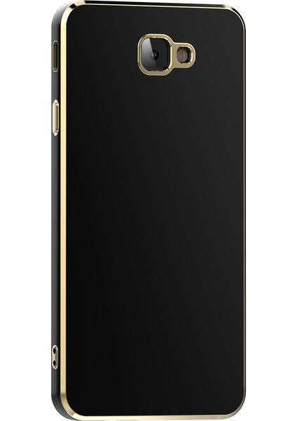 Samsung Galaxy J7 Prime Kılıf Zore Kenarı Gold Renk Silikon Bark Kapak
