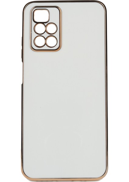 Xiaomi Redmi 10 2022 Kılıf Zore Kenarı Gold Renk Silikon Bark Kapak