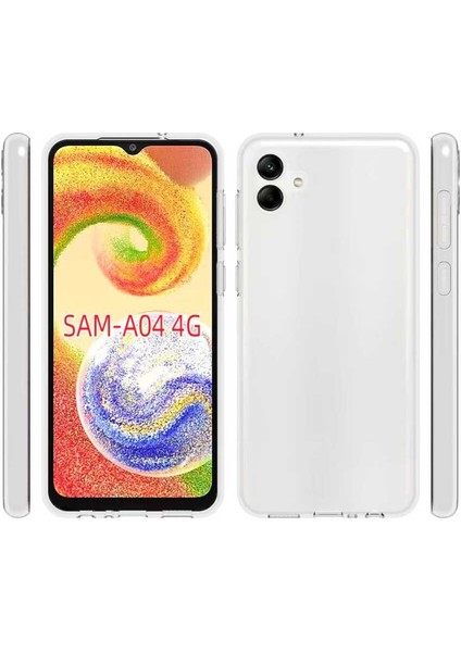 Samsung Galaxy A04 Kılıf Zore Şeffaf Süper Silikon Kapak