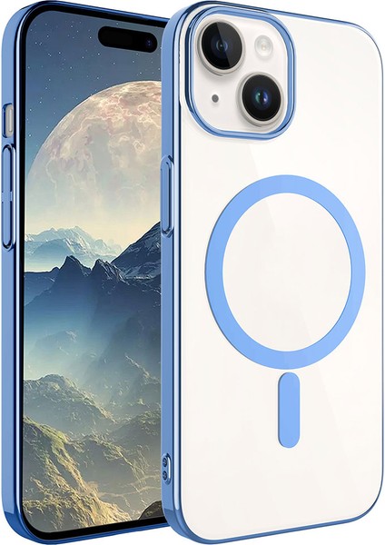 Apple iPhone 15 Kılıf Zore Wireless Şarj Özellikli Pixel Magsafe Kapak