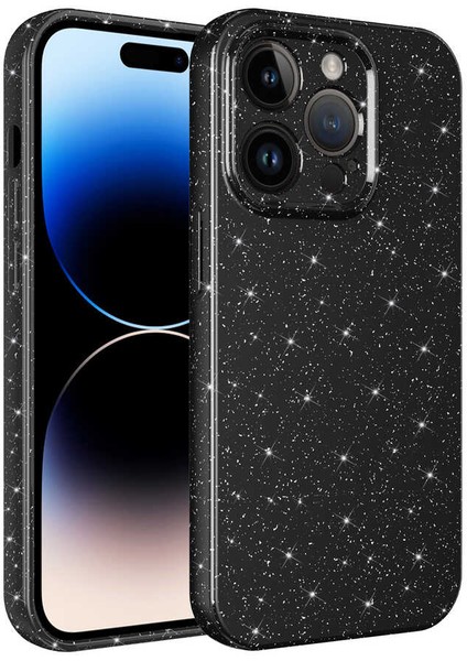 Apple iPhone 14 Pro Max Kılıf Kamera Korumalı Simli Lüks Zore Koton Kapak
