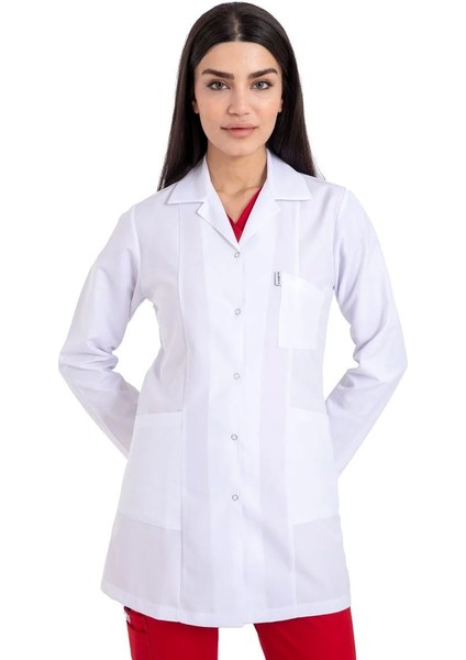 Beyaz Kadın Diz Üstü Hemşire Doktor Ünüforma modelleri