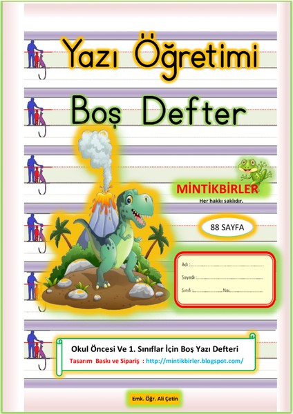 Güzel Yazı Defteri Okul Öncesi 1. Sınıf Okuma Yazma Öğretimi Defter 1 Adet