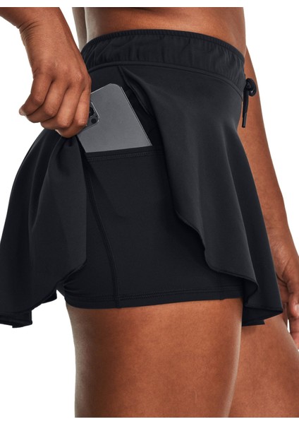 Siyah Kadın Bol Kesim Şort Etek 1383636-001 Essential Split Skort