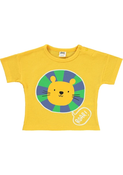 Civil Baby Erkek Bebek T-Shirt 6-18 Ay Soft Sarı