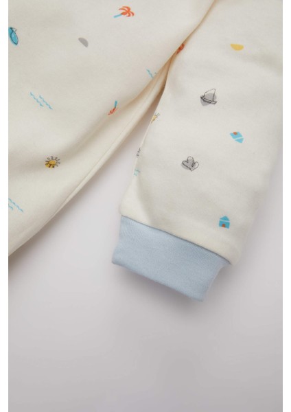 Erkek Bebek Yeni Doğan Desenli Uzun Kollu Tulum C1538A524SM modelleri