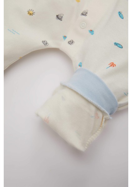 Erkek Bebek Yeni Doğan Desenli Uzun Kollu Tulum C1538A524SM fırsatları