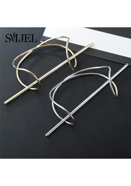 Açık Sarı Renk Saç Sopa Orijinal Yeni Boho Saç Aksesuarları Varış Metal Altın Dolgulu x Şekilli Topuz Tutucu Büyüleyici Vintage Topuz Kafesi (Yurt Dışından) fırsatları