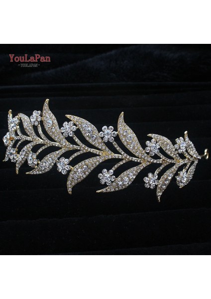 HP326-G Topqueen HP326 Zirkonya Düğün Tiara Gelin Için Prenses Tiara Kafa Gelin Taç Gelin Saç Aksesuarları Kadınlar Için Tiara (Yurt Dışından)