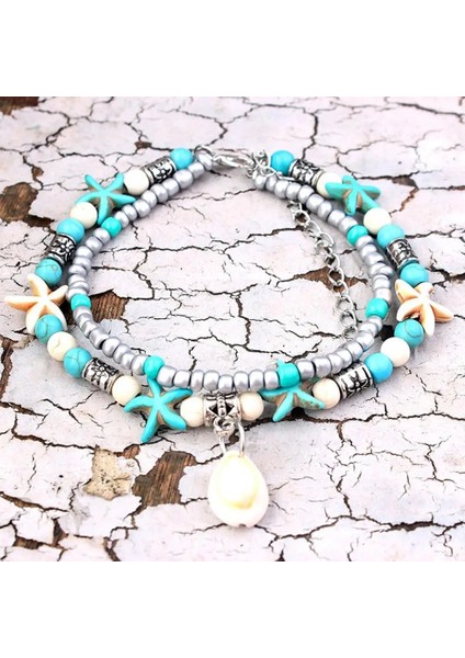 Deniz Kabuğu 1 Adet Bohemian Shell Halhal Boncuk Denizyıldızı Halhal Kadınlar Için Ayak Sandalet El Yapımı Takı Moda Vintage Bilezik Bildirimi F4T3 (Yurt Dışından) modelleri