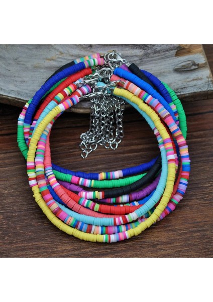 Siyah Mıqıao Mix Renk Boho Fimo Yaz Plaj Sandaletleri Dıy Ayak Bileği Bilezik Halhal Kadınlar Kızlar Için Moda Takı Arkadaşlar Hediye Goth Kpo (Yurt Dışından) indirimleri