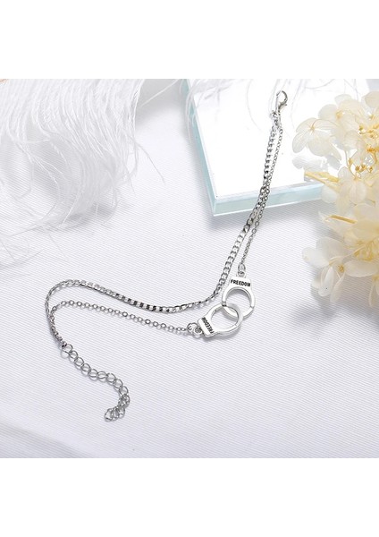 Gümüş Rengi Yeni Moda Aşk Kelepçe Plaj Halhal Kadınlar Için Trendy Ayak Takı Özgürlük Harfler Bacak Bilezik Kız Için Güzel Hediye (Yurt Dışından) fiyatları