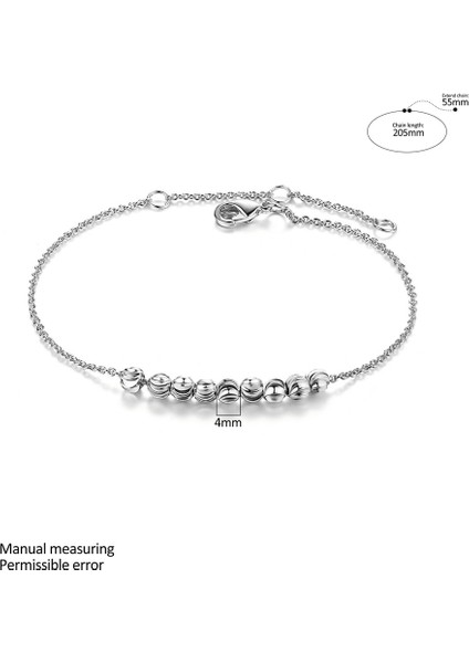 Halhal 027 Çift Adil Metal Boncuk Halhal Zincir Gül Altın Gümüş Renk Tonu Kadınlar Için Basit Stil Ayak Moda Mücevherat Takı DFA020 (Yurt Dışından)