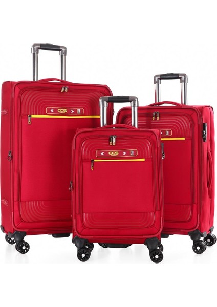 620 Kumaş 3 Lü Valiz Seti