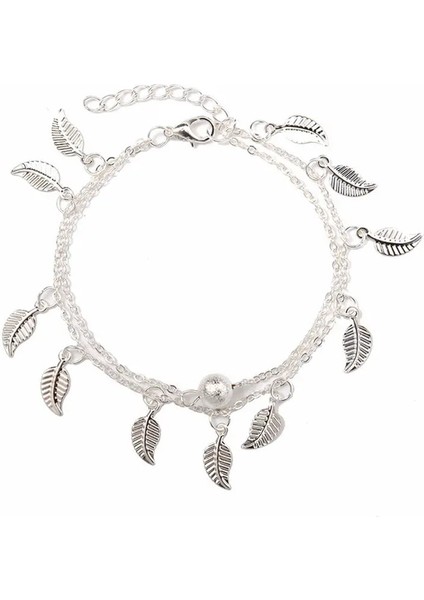 S055YIN Boho Ilk Halhal Kalp Infinity Gümüş Renk Ayak Bileği Bilezik Bacak Zinciri Üzerinde Yıldız Halhal Kadınlar Için Ayak Bileği Plaj Ayak Takı (Yurt Dışından)