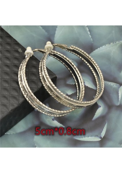 Gül Altın Rengi Piercing Olmadan Kadınlar Için Kulak Küpe Üzerinde Klip Gece Kulübü Dj Big Circle Moda Takı Aksesuarları Bayan Küpe (Yurt Dışından)