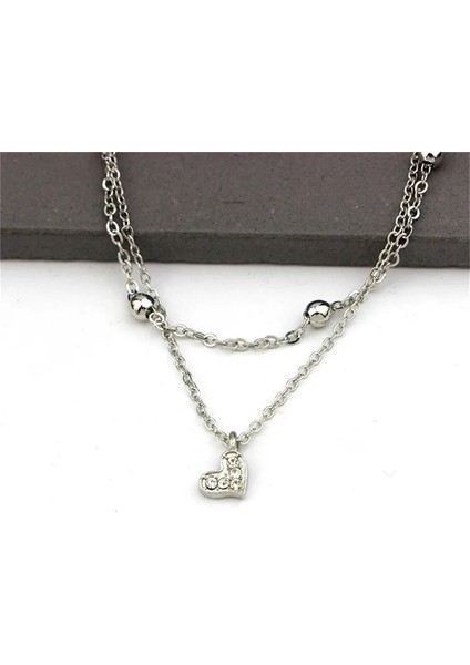 S054 Boho Ilk Halhal Kalp Infinity Gümüş Renk Ayak Bileği Bilezik Bacak Zinciri Üzerinde Yıldız Halhal Kadınlar Için Ayak Bileği Plaj Ayak Takı (Yurt Dışından)