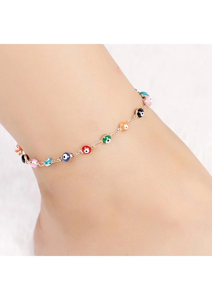 Gümüş Rengi Bohem Türk Nazar Boncuklu Halhal Sandalet Pulseras Tobilleras Mujer Kolye Halhal Bilezik Ayak Takı # (Yurt Dışından) modelleri