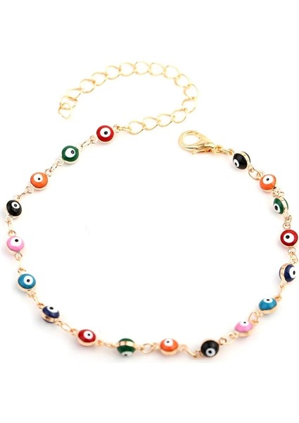 Gümüş Rengi Bohem Türk Nazar Boncuklu Halhal Sandalet Pulseras Tobilleras Mujer Kolye Halhal Bilezik Ayak Takı # (Yurt Dışından) fırsatları