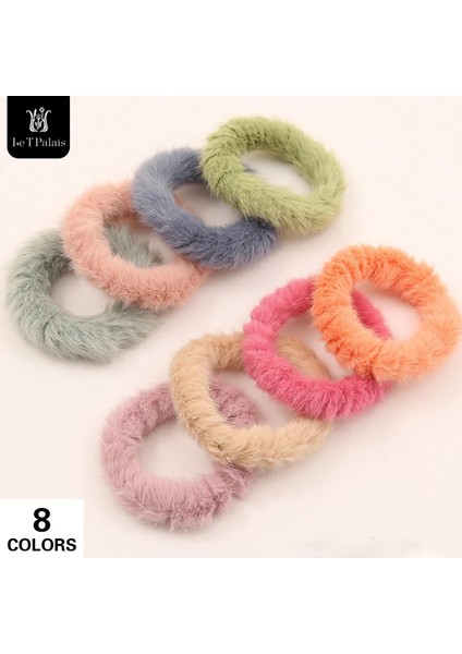 8 Lc Le T Palais Sıcak Kürklü Scrunchies Yumuşak Faux Kürk Kadın Kız Ponytai Tutucu Saç Halat Lastik Bant Şapkalar Saç Aksesuarları (Yurt Dışından) fiyatları